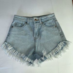 Wild Fable- High Rise Jean Short